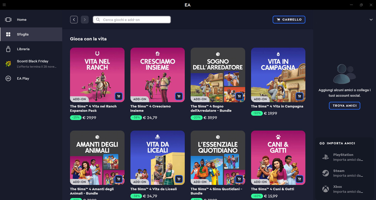 Black Friday 2023, le espansioni di